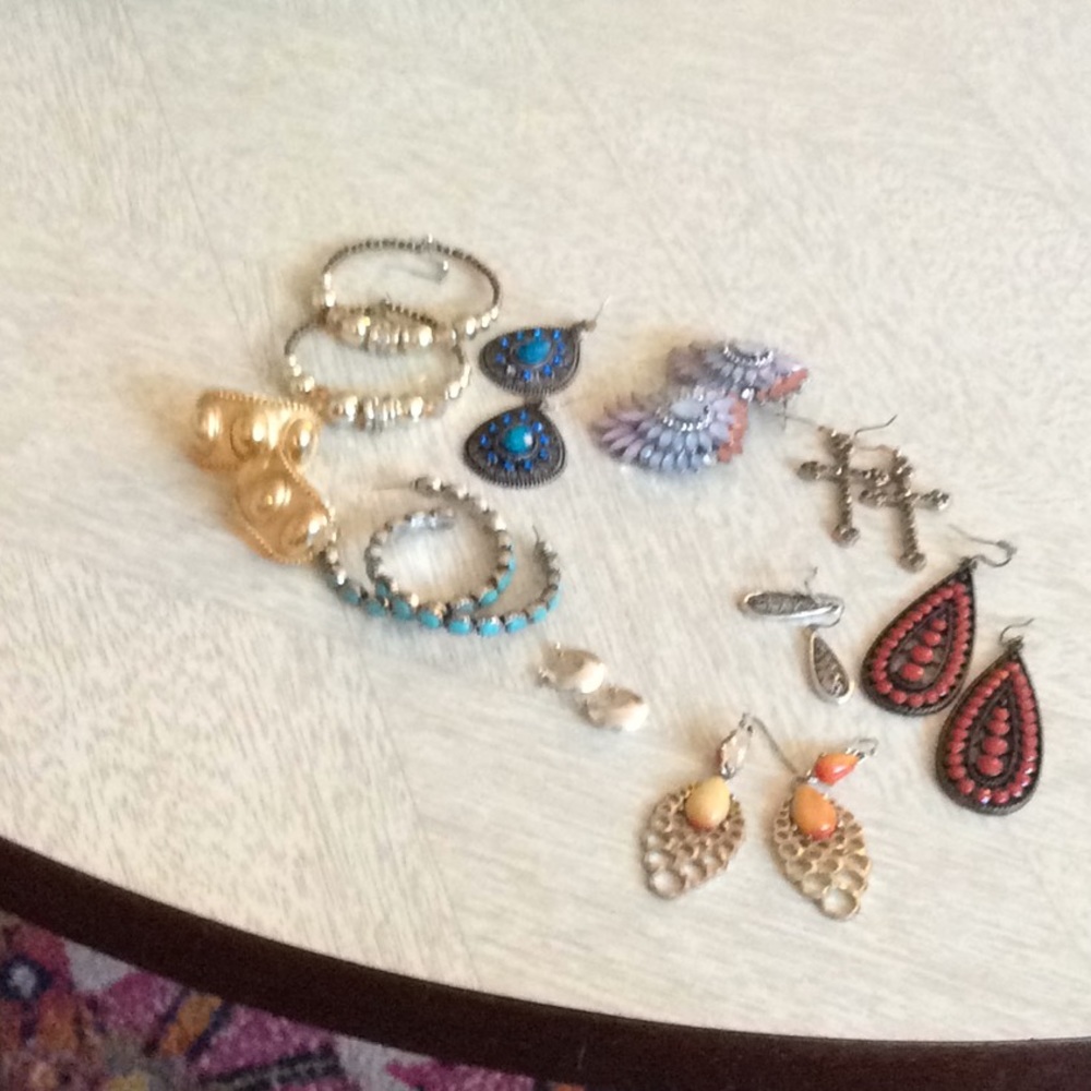 10 pair pierced earrings